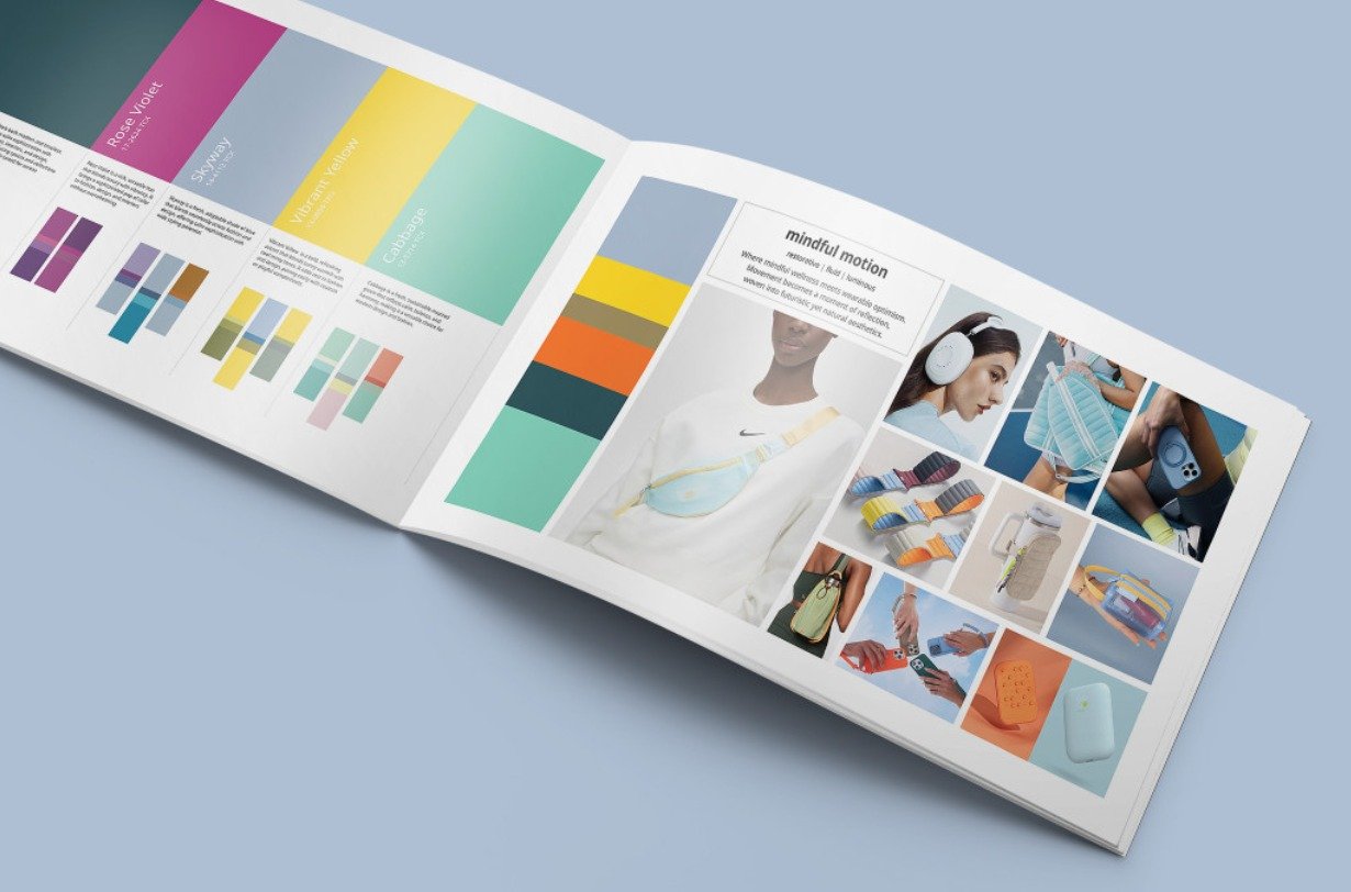 Trend research report for industrial product design by Northern Sky Design Studio, featuring visual style boards and product category analysis to inform strategic development.