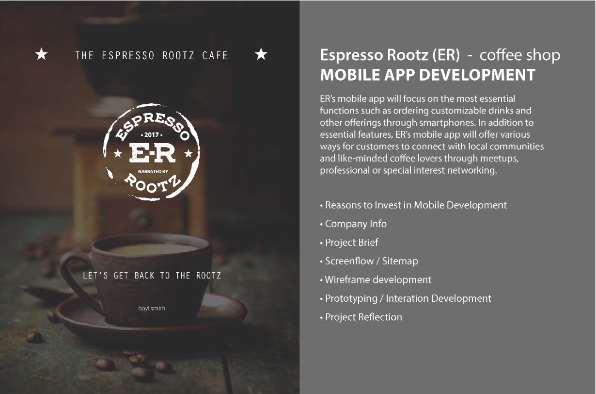 UX flow diagram showing user navigation and screen logic for a cafe app, created by Northern Sky Design Studio.